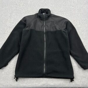 US Navy Fleece Liner Jacket Mens Small Black Polartec Fleece Full Zip Parka Cold
